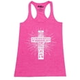 thumbnail image 1 of Shop4Ever Women's John 3:16 Cross Racerback Tank Top Medium Fuchsia, 1 of 5