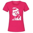 thumbnail image 1 of Shop4Ever Women's John F. Kennedy JFK 1960's President American Icon Graphic T-Shirt XX-Large Heliconia Pink, 1 of 5