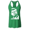 thumbnail image 1 of Shop4Ever Women's John F. Kennedy JFK 1960's President American Icon Racerback Tank Top X-Large Kelly Green, 1 of 5