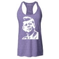 thumbnail image 1 of Shop4Ever Women's John F. Kennedy JFK 1960's President American Icon Racerback Tank Top X-Large Purple, 1 of 5