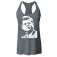 thumbnail image 1 of Shop4Ever Women's John F. Kennedy JFK 1960's President American Icon Racerback Tank Top XX-Large Charcoal, 1 of 5