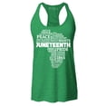 thumbnail image 1 of Shop4Ever Women's Juneteenth Africa Word Cloud Montage  Racerback Tank Top X-Large Kelly Green, 1 of 5