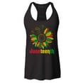 thumbnail image 1 of Shop4Ever Women's Juneteenth Black Fist Flower Power June 19th 1865 Racerback Tank Top Medium Black, 1 of 5