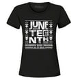 thumbnail image 1 of Shop4Ever Women's Juneteenth Celebrate Black Freedom 6-19-1865  Graphic T-Shirt X-Large Black, 1 of 5