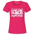 thumbnail image 1 of Shop4Ever Women's Just A Girl Who Loves Anime Graphic T-Shirt Large Heliconia Pink, 1 of 5