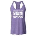 thumbnail image 1 of Shop4Ever Women's Just A Girl Who Loves Anime Racerback Tank Top Small Purple, 1 of 5