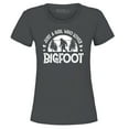 thumbnail image 1 of Shop4Ever Women's Just A Girl Who Loves Bigfoot Graphic T-Shirt XXX-Large Charcoal, 1 of 5