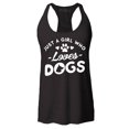 thumbnail image 1 of Shop4Ever Women's Just A Girl Who Loves Dogs Racerback Tank Top Large Black, 1 of 5