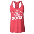 thumbnail image 1 of Shop4Ever Women's Just A Girl Who Loves Dogs Racerback Tank Top Medium Red, 1 of 5