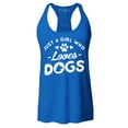 thumbnail image 1 of Shop4Ever Women's Just A Girl Who Loves Dogs Racerback Tank Top X-Large Royal Blue, 1 of 5