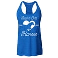 thumbnail image 1 of Shop4Ever Women's Just A Girl Who Loves Horses Racerback Tank Top Small Royal Blue, 1 of 5