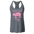 thumbnail image 1 of Shop4Ever Women's Just A Girl Who Loves Pigs Racerback Tank Top Medium Charcoal, 1 of 5
