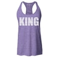 thumbnail image 1 of Shop4Ever Women's King African Pattern Style  Racerback Tank Top Large Purple, 1 of 5
