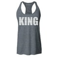 thumbnail image 1 of Shop4Ever Women's King African Pattern Style  Racerback Tank Top Small Charcoal, 1 of 5