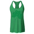 thumbnail image 1 of Shop4Ever Women's Leopard Print Shamrock St. Patrick's Day Racerback Tank Top X-Small Kelly Green, 1 of 5