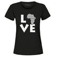 thumbnail image 1 of Shop4Ever Women's Love Africa Graphic T-Shirt XXX-Large Black, 1 of 5