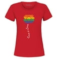 thumbnail image 1 of Shop4Ever Women's Love is Love Rainbow Flower Gay LGBTQ Pride Graphic T-Shirt X-Large Red, 1 of 5