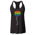 thumbnail image 1 of Shop4Ever Women's Love is Love Rainbow Flower Gay LGBTQ Pride Racerback Tank Top Large Black, 1 of 5