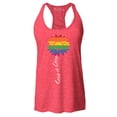 thumbnail image 1 of Shop4Ever Women's Love is Love Rainbow Flower Gay LGBTQ Pride Racerback Tank Top X-Small Red, 1 of 5
