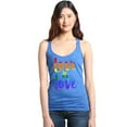 thumbnail image 1 of Shop4Ever Women's Love is Love Rainbow Gay Pride Racerback Tank Top Medium Royal Blue, 1 of 5