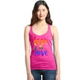 thumbnail image 1 of Shop4Ever Women's Love is Love Rainbow Gay Pride Racerback Tank Top X-Large Fuchsia, 1 of 5
