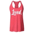 thumbnail image 1 of Shop4Ever Women's Loved Heart Valentine's Day Racerback Tank Top Large Red, 1 of 5