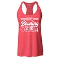 thumbnail image 1 of Shop4Ever Women's Lucky Bowling Shirt Bowler Racerback Tank Top Medium Red, 1 of 5