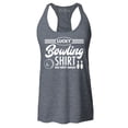 thumbnail image 1 of Shop4Ever Women's Lucky Bowling Shirt Bowler Racerback Tank Top X-Small Charcoal, 1 of 5