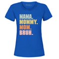 thumbnail image 1 of Shop4Ever Women's Mama Mommy Mom Bruh Graphic T-Shirt Small Royal Blue, 1 of 5
