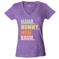thumbnail image 1 of Shop4Ever Women's Mama Mommy Mom Bruh Slim Fit V-Neck T-Shirt Medium Heather Purple, 1 of 5