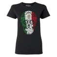 thumbnail image 1 of Shop4Ever Women's  Mexican Flag Skull Day of the Dead Graphic T-Shirt Large Black, 1 of 5