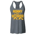 thumbnail image 1 of Shop4Ever Women's Mommy of a Warrior Racerback Tank Top Small Charcoal, 1 of 5