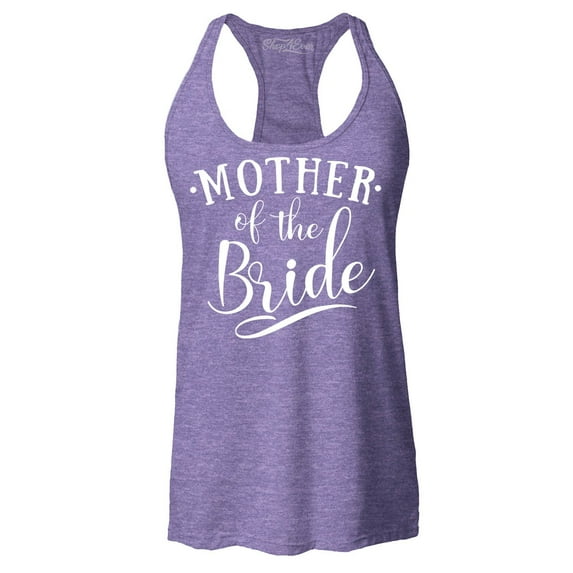 Shop4Ever Women's Mother of the Bride Wedding Racerback Tank Top Large Purple