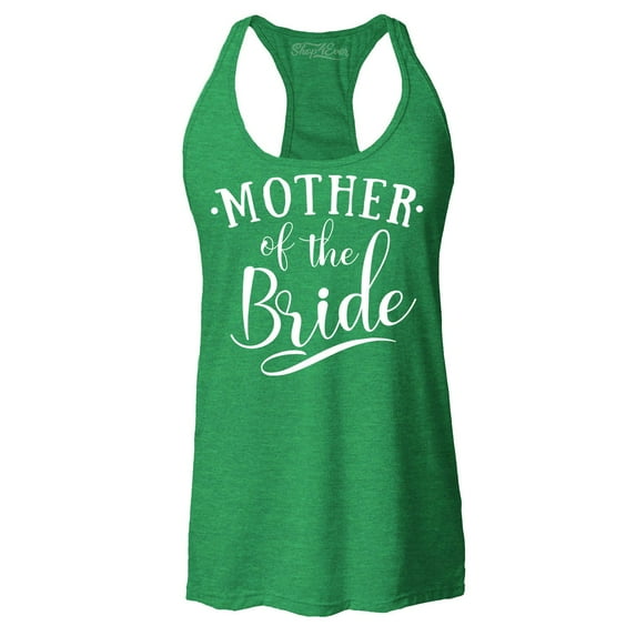 Shop4Ever Women's Mother of the Bride Wedding Racerback Tank Top Medium Kelly Green