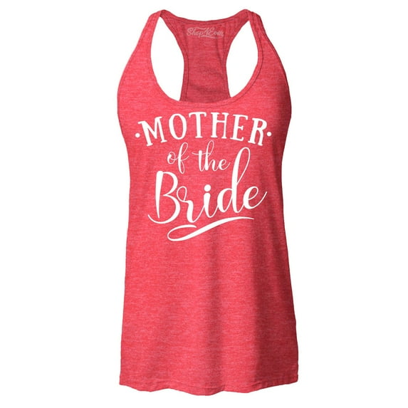 Shop4Ever Women's Mother of the Bride Wedding Racerback Tank Top Medium Red