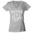 thumbnail image 1 of Shop4Ever Women's Mother of the Bride Wedding Slim Fit V-Neck T-Shirt Large Sports Grey, 1 of 5