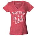 thumbnail image 1 of Shop4Ever Women's Mother of the Bride Wedding Slim Fit V-Neck T-Shirt X-Large Heather Red, 1 of 5