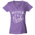 thumbnail image 1 of Shop4Ever Women's Mother of the Bride Wedding Slim Fit V-Neck T-Shirt XX-Large Heather Purple, 1 of 5