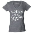 thumbnail image 1 of Shop4Ever Women's Mother of the Groom Wedding Slim Fit V-Neck T-Shirt Large Heather Charcoal, 1 of 5