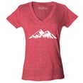 thumbnail image 1 of Shop4Ever Women's Mountains Scenery Nature Wildlife Slim Fit V-Neck T-Shirt XX-Large Heather Red, 1 of 5