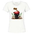thumbnail image 1 of Shop4Ever Women's Mushroom Cat Cottagecore Graphic T-Shirt Medium White, 1 of 5