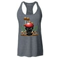 thumbnail image 1 of Shop4Ever Women's Mushroom Cat Cottagecore Racerback Tank Top Large Charcoal, 1 of 5