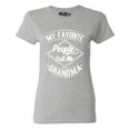 thumbnail image 1 of Shop4Ever Women's My Favorite People Call Me Grandma Graphic T-Shirt Medium Sports Grey, 1 of 5
