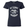 thumbnail image 1 of Shop4Ever Women's My Favorite People Call Me Grandma Graphic T-Shirt Small Navy, 1 of 5