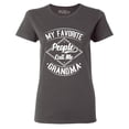 thumbnail image 1 of Shop4Ever Women's My Favorite People Call Me Grandma Graphic T-Shirt X-Large Charcoal, 1 of 5