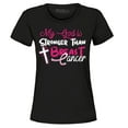 thumbnail image 1 of Shop4Ever Women's My God is Stronger Than Breast Cancer Graphic T-Shirt Large Black, 1 of 5