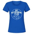 thumbnail image 1 of Shop4Ever Women's My Retirement Plan Fishing Graphic T-Shirt Large Royal Blue, 1 of 5