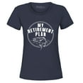 thumbnail image 1 of Shop4Ever Women's My Retirement Plan Fishing Graphic T-Shirt XX-Large Navy, 1 of 5