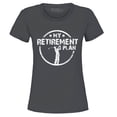 thumbnail image 1 of Shop4Ever Women's My Retirement Plan Golfing Graphic T-Shirt Small Charcoal, 1 of 5
