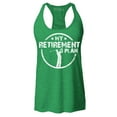 thumbnail image 1 of Shop4Ever Women's My Retirement Plan Golfing Racerback Tank Top Large Kelly Green, 1 of 5